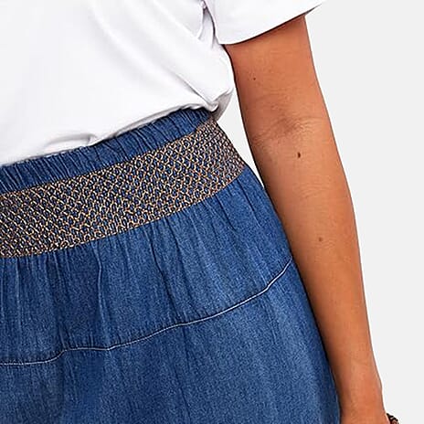 Close Out Deal 100% Cotton Denim Tiered Skirt (Size 14)