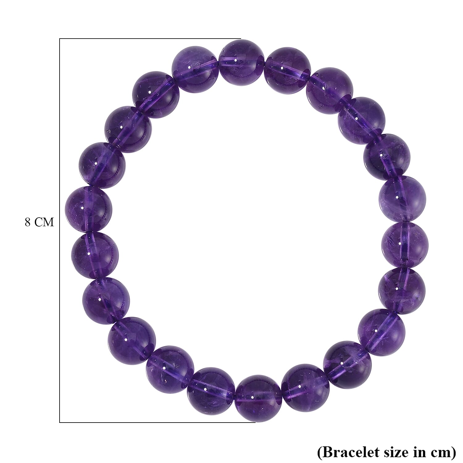 African Amethyst Stone Bracelet 129.00 ct