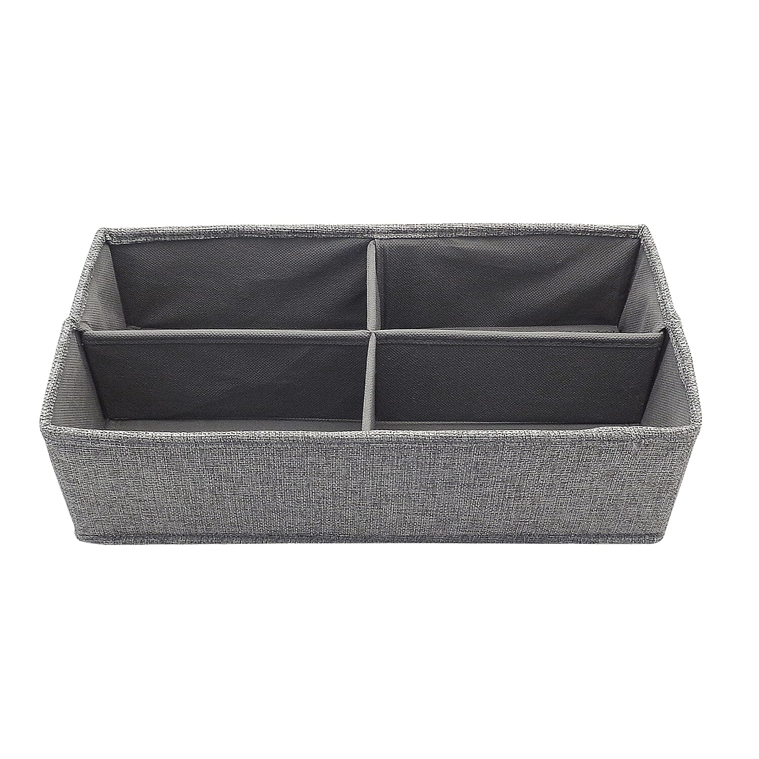 4-Section Draw Divider Set (Size 36x18x10 cm) - Grey