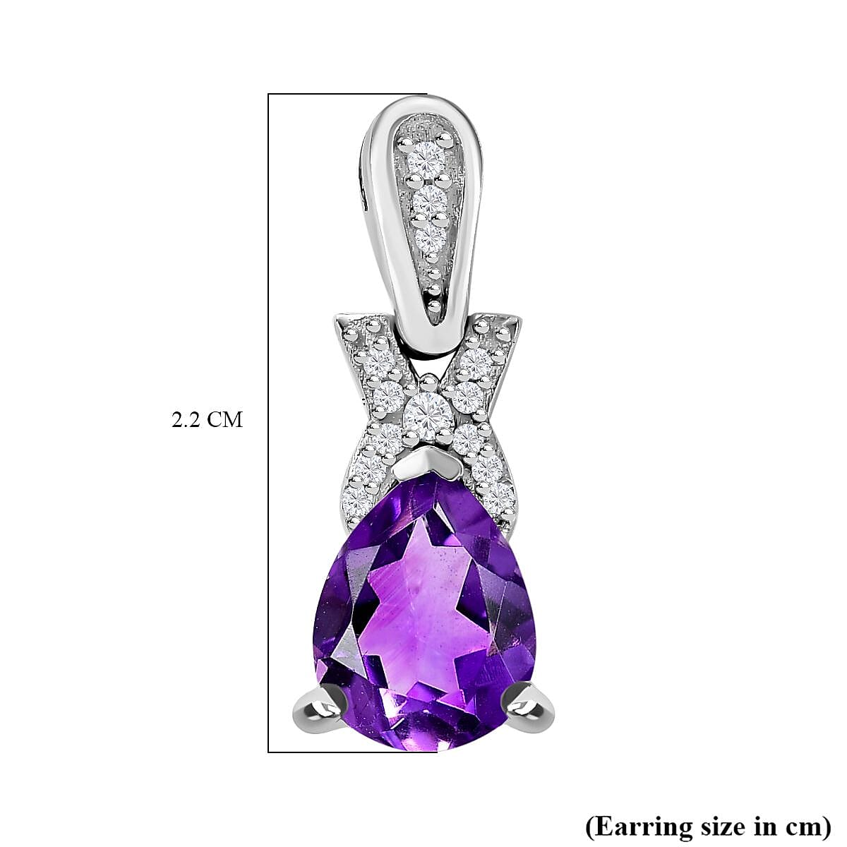 Moroccan Amethyst & Natural Zircon Stud Earrings in Rhodium Overlay Sterling Silver 3.35 Ct