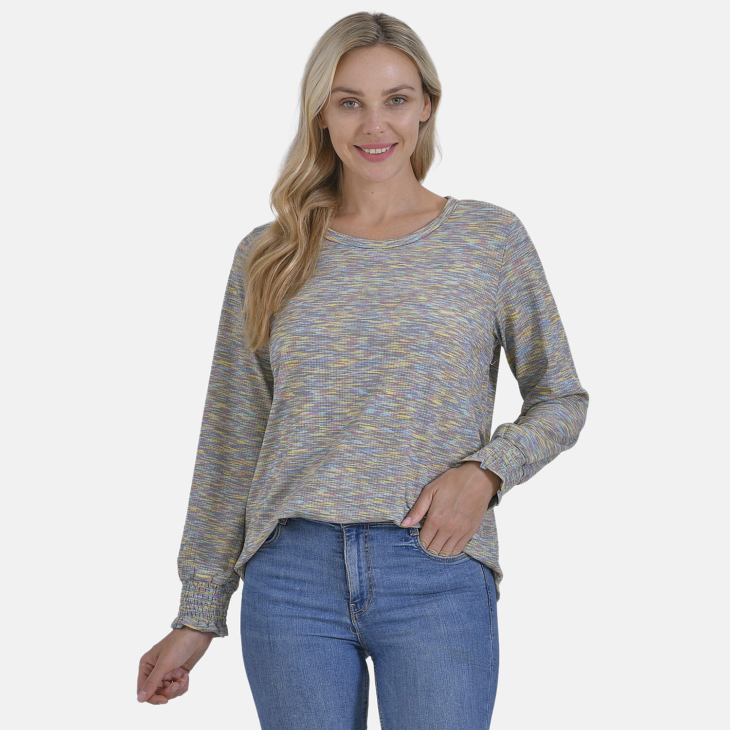 La Marey Round Neck Long Sleeve Top