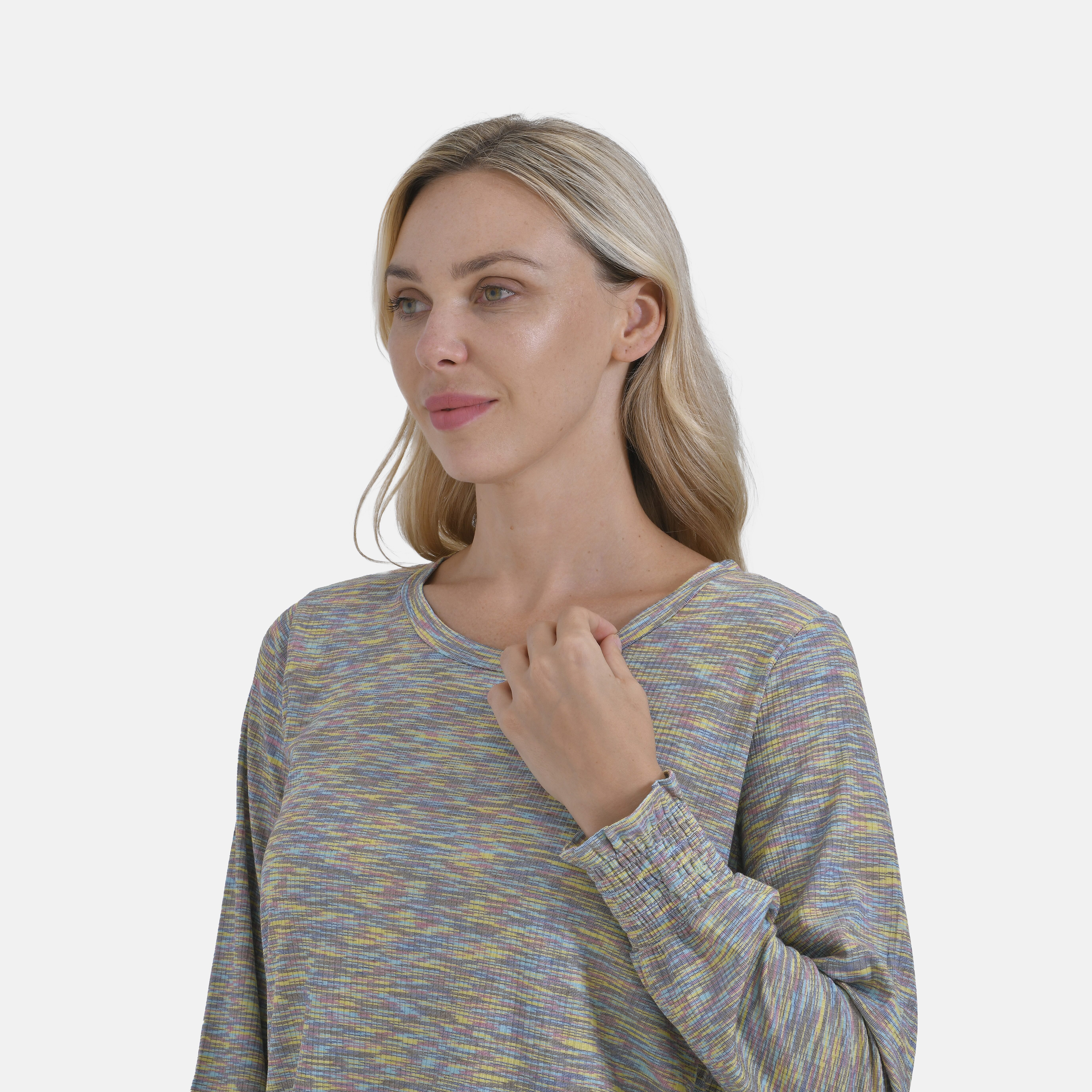 La Marey Round Neck Long Sleeve Top