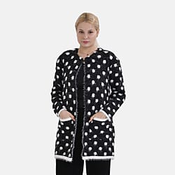 TAMSY Polk Dots Winter Outfit with 2 Pockets (Free Size, Fit to 8-20) - Black - White