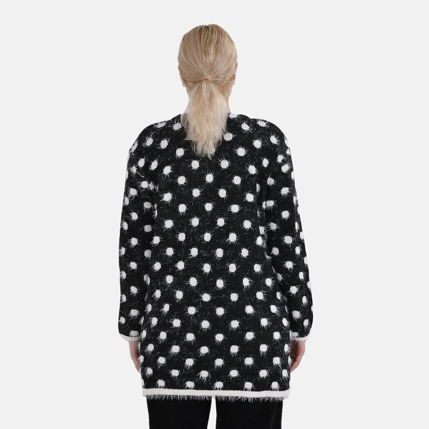 TAMSY Polk Dots Winter Outfit with 2 Pockets (Free Size, Fit to 8-20) - Black & White