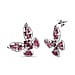 GP Italian Garden Collection - Rhodolite Garnet Earrings in Rhodium Overlay Sterling Silver