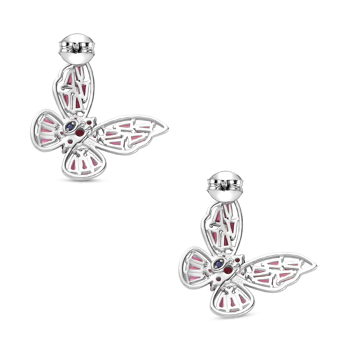 GP Italian Garden Collection - Rhodolite Garnet Earrings in Rhodium Overlay Sterling Silver 3.22 Ct
