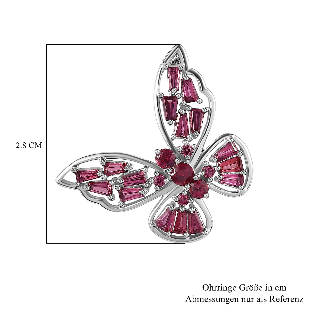 GP Italian Garden Collection - Rhodolite Garnet Earrings in Rhodium Overlay Sterling Silver 3.22 Ct