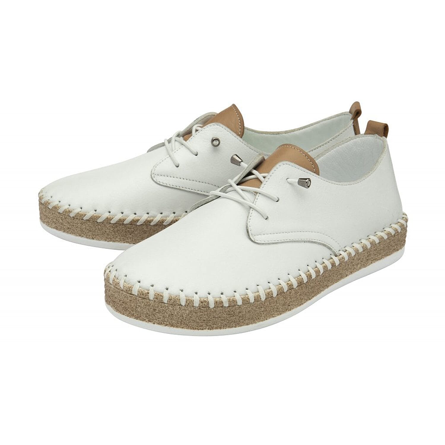 Lotus Leather Marlie Lace-Up Ladies Shoe (Size 4) - White