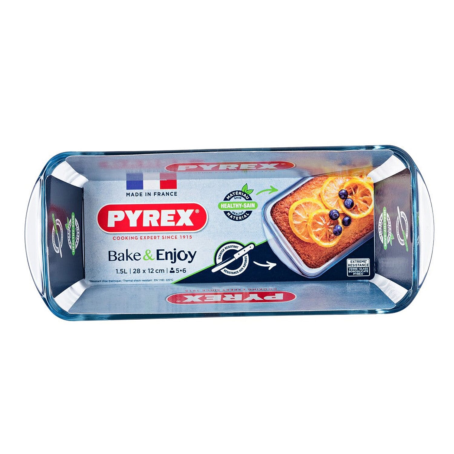 PYREX Loaf Baking Dish (Size 28x11x8 cm) - Transparent