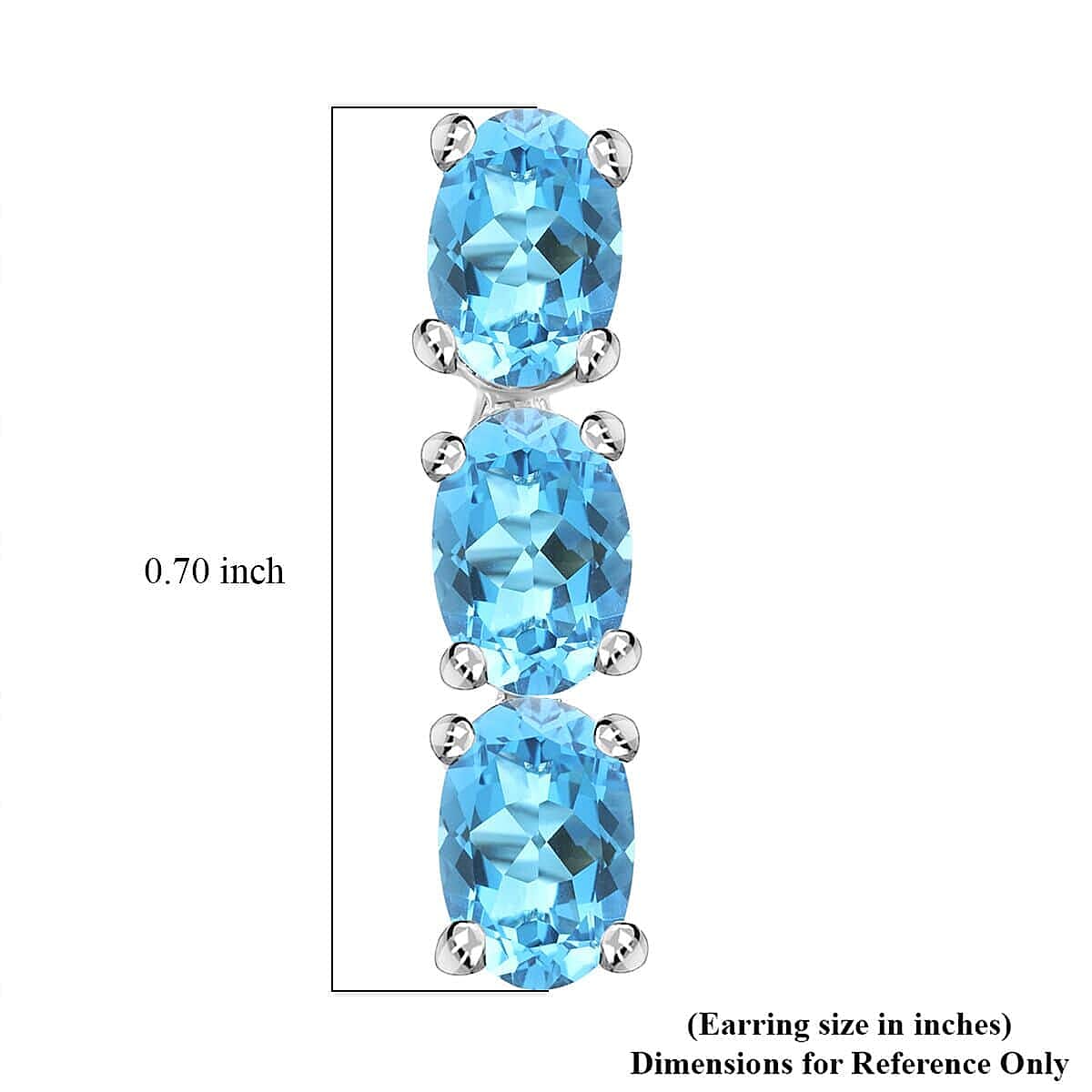 14K W Gold  AAA   Santamaria Aquamarine  Earring 2.40 ct,  Gold Wt. 2.09 Gms  2.400  Ct.