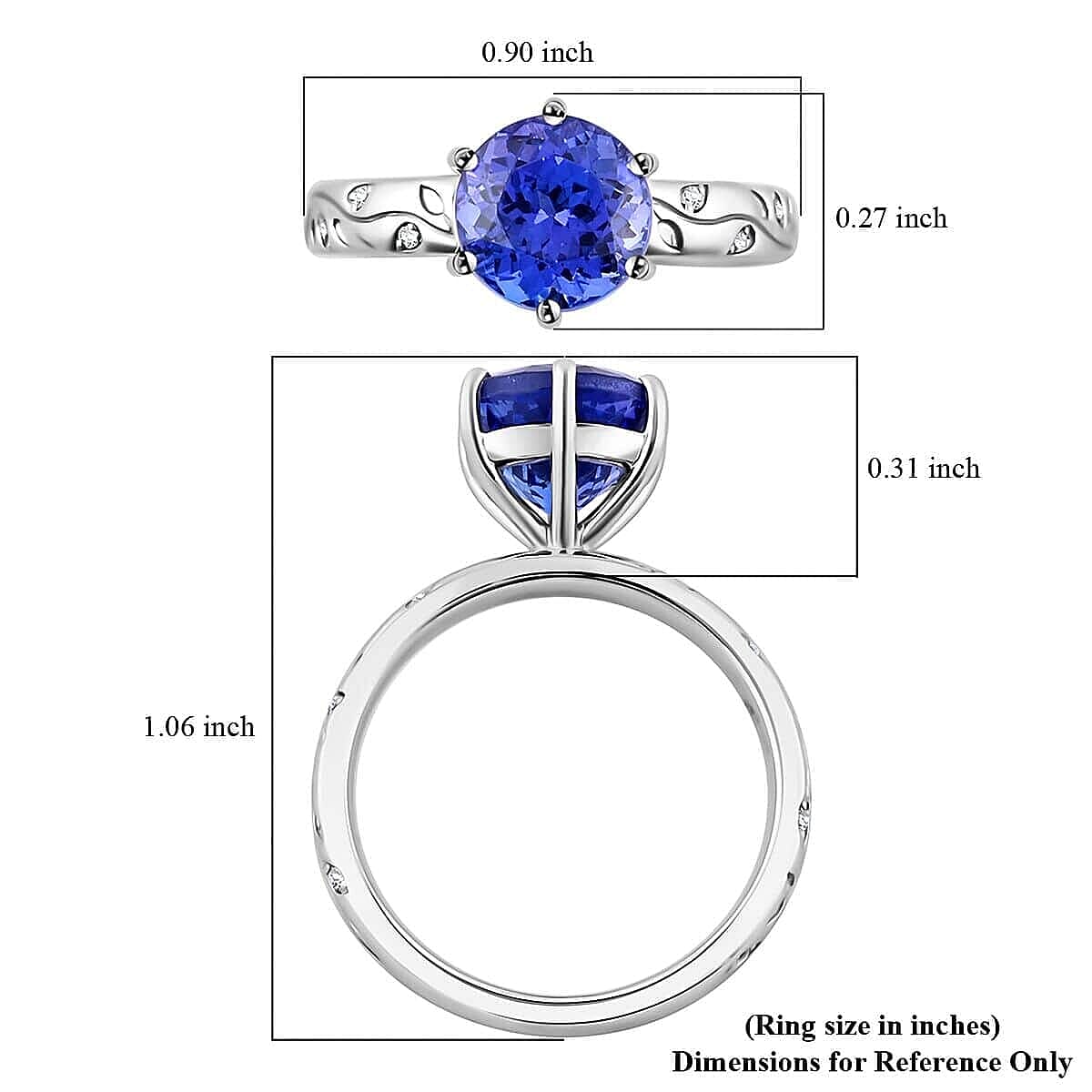 950 Platinum AAAA Tanzanite White Diamond VS Ring 2.50 ct, Platinum Wt. 6.24 Gms 2.500 Ct. 950 Platinum AAAA Tanzanite White Diamond VS Ring 2.50 ct, Platinum Wt. 6.24 Gms 2.500 Ct.