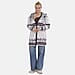 Tamsy Cozy Coatigan with Hoodie (Size 8 to 20) - White Multi