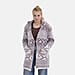 Tamsy Cozy Coatigan with Hoodie (Size 8 to 20) - White Multi