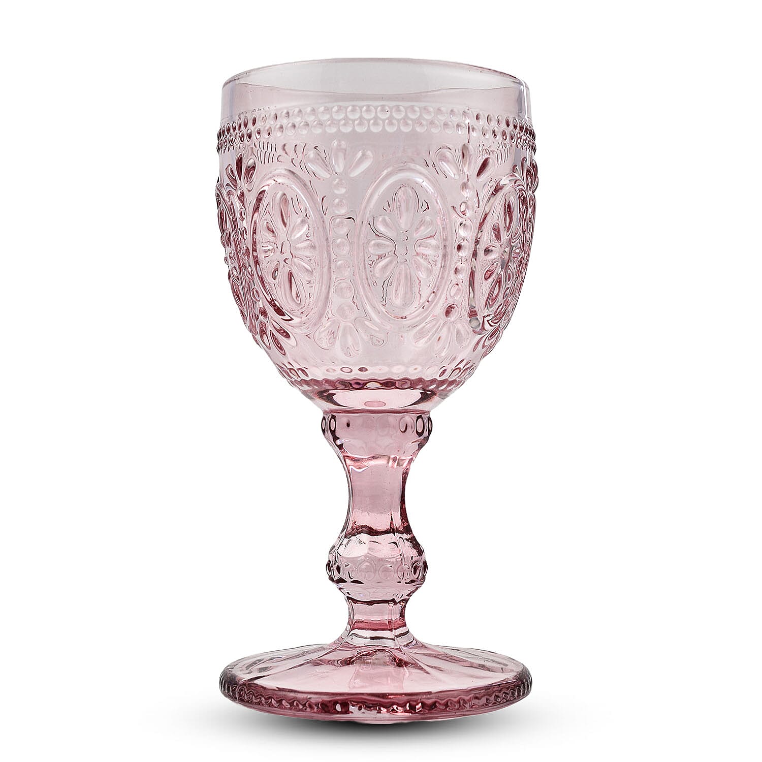 Set of 4 Wine Glass (Size 17x9x9 cm) - Pink