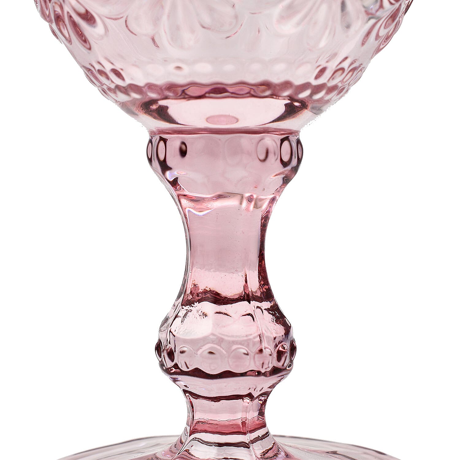 Set of 4 Wine Glass (Size 17x9x9 cm) - Pink