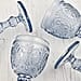 Lesser and Pavey Set of 4 Wine Glasses - Blue (Embossed)