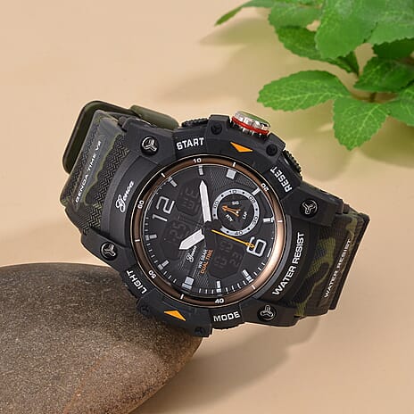 GENOA TIME V2, PC21S Japan Movement Mens Watch - Black