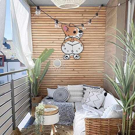 Corgi Pendulum Wall Clock (2AA Batteries not Included) - Light Yellow - White