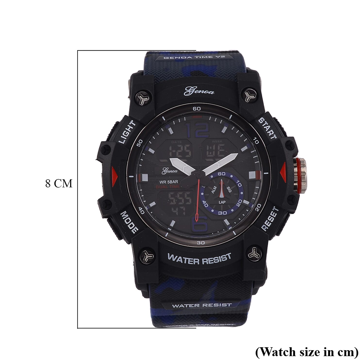 Genoa Japanese Mens Watch in Stainless Steel - Green