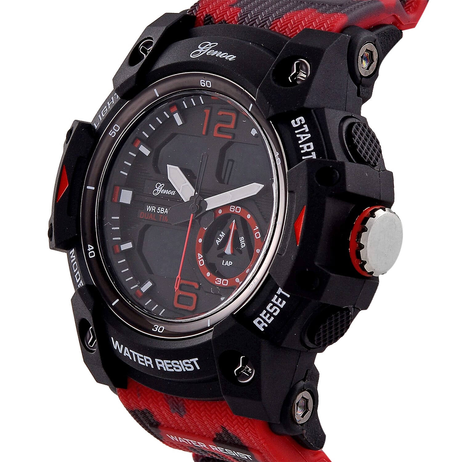 Genoa Japanese Mens Watch in Stainless Steel - Green