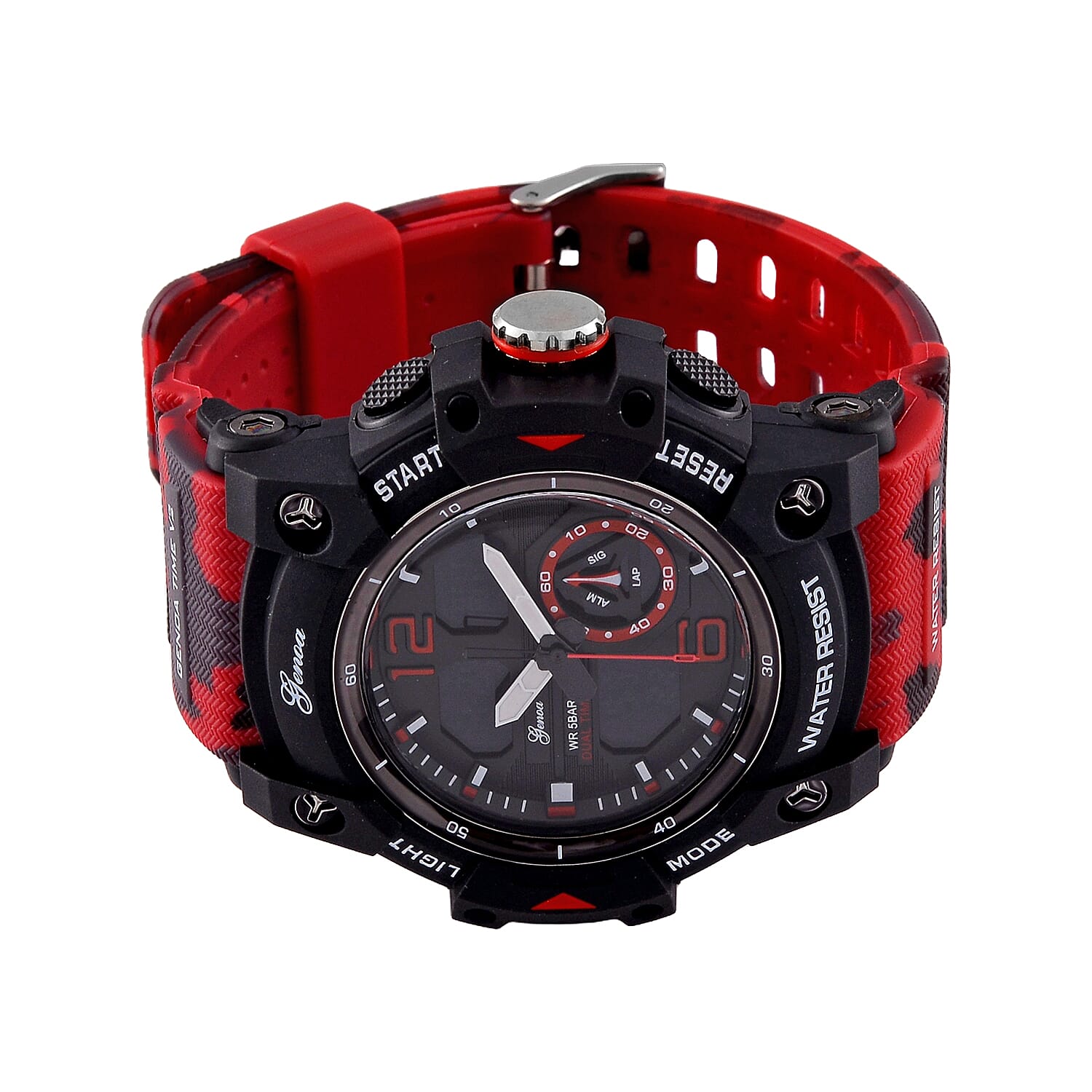 Genoa Japanese Mens Watch in Stainless Steel - Green