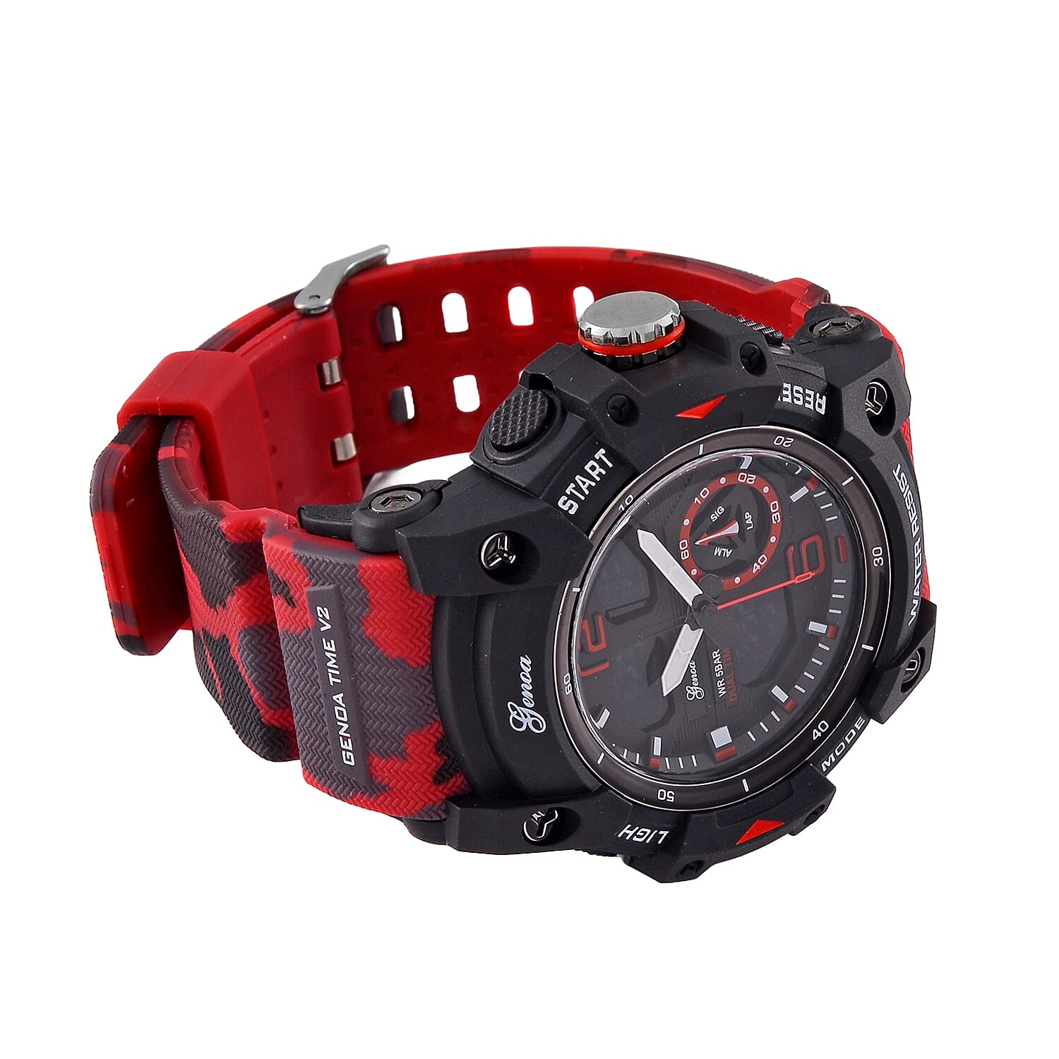 Genoa Japanese Mens Watch in Stainless Steel - Green