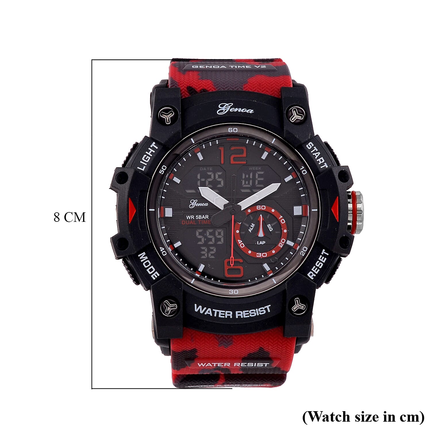 Genoa Japanese Mens Watch in Stainless Steel - Green