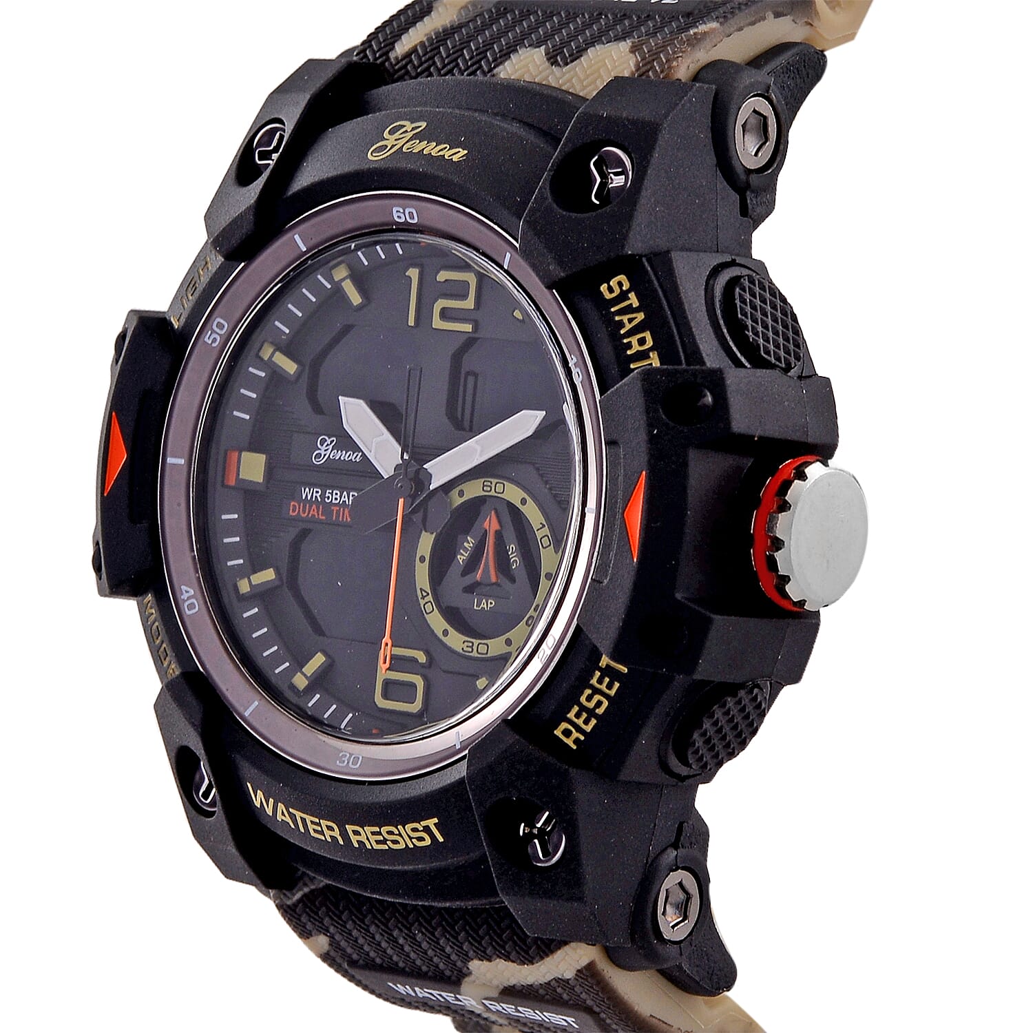 Genoa Japanese Mens Watch in Stainless Steel - Green