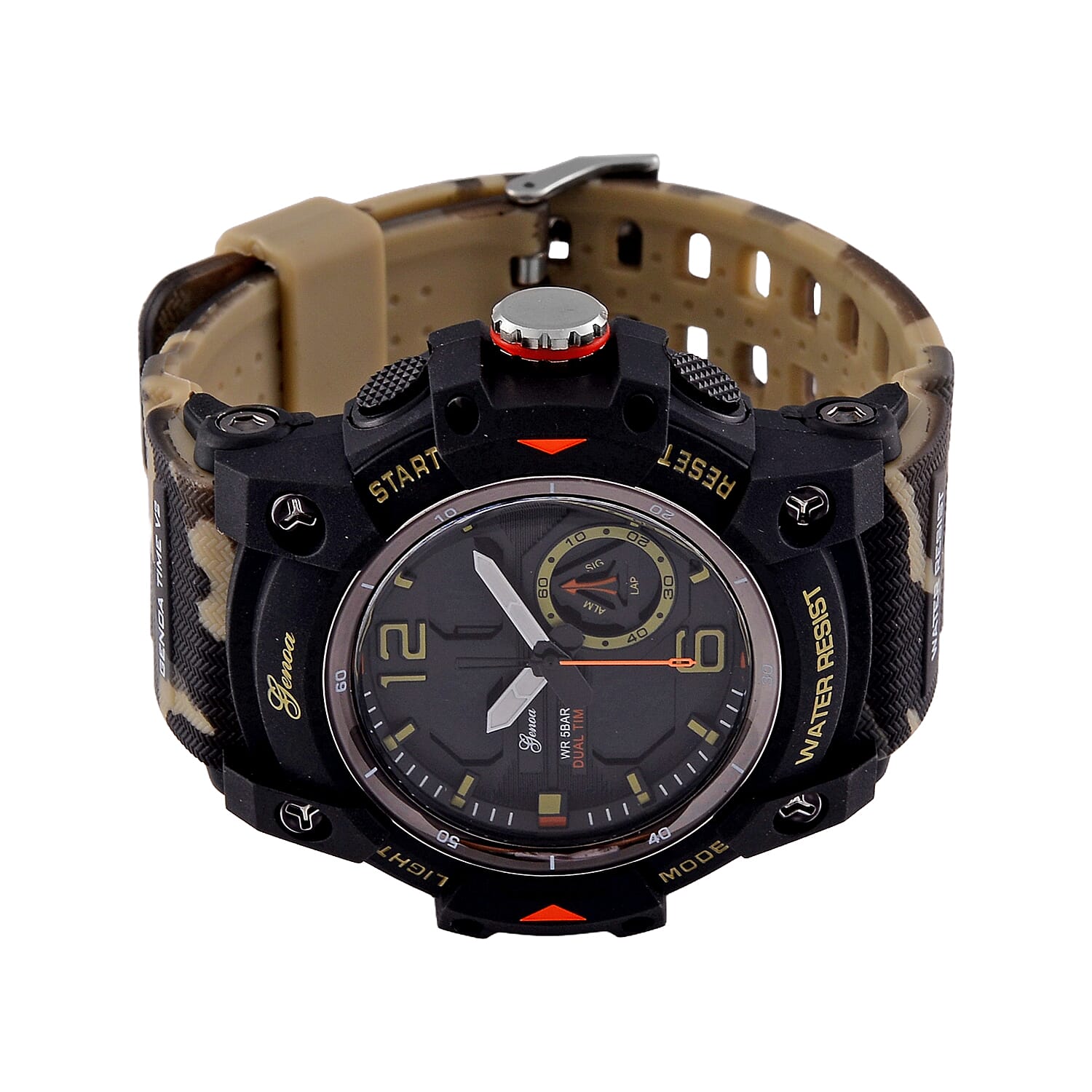 Genoa Japanese Mens Watch in Stainless Steel - Green