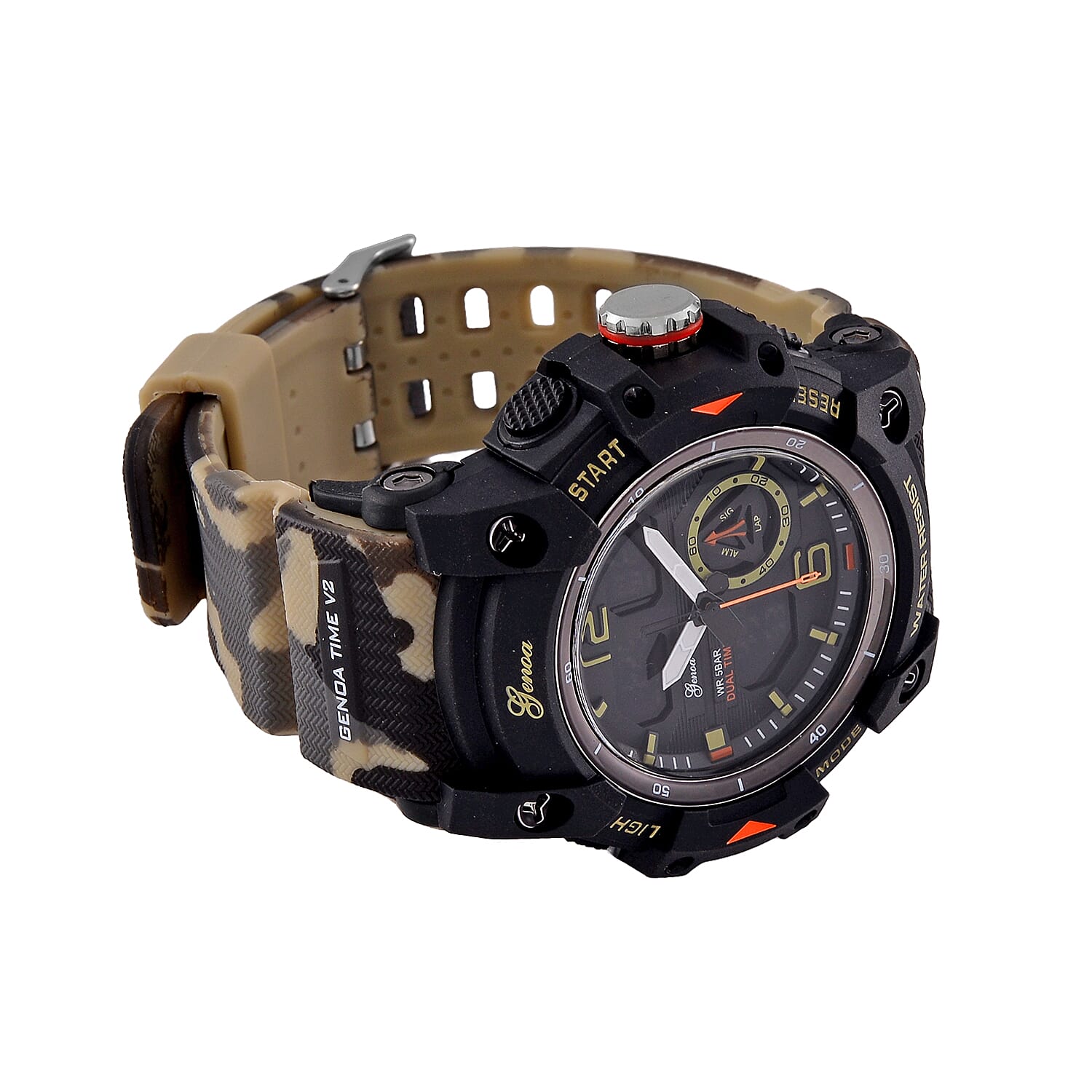 Genoa Japanese Mens Watch in Stainless Steel - Green