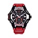 GENOA TIME V2 PC21S-Japanese & Electronic Movt. 5ATM Water Resistant Black Multifunctional Literal with LED Mens Watch