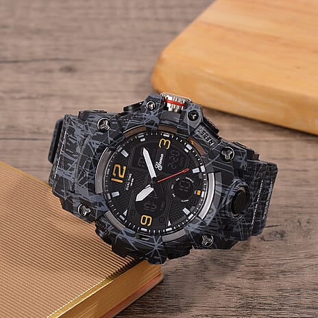 Genoa Japanese Movement Watch - Black & Grey