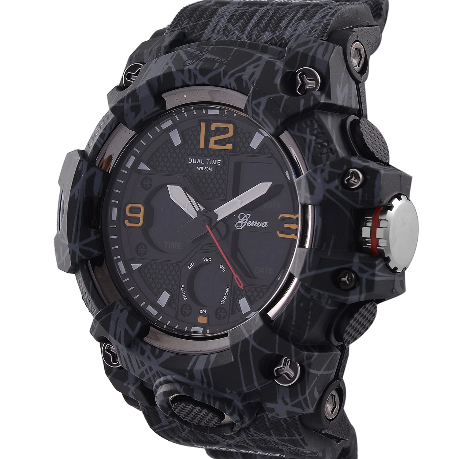 Genoa Japanese Movement Watch - Black & Grey