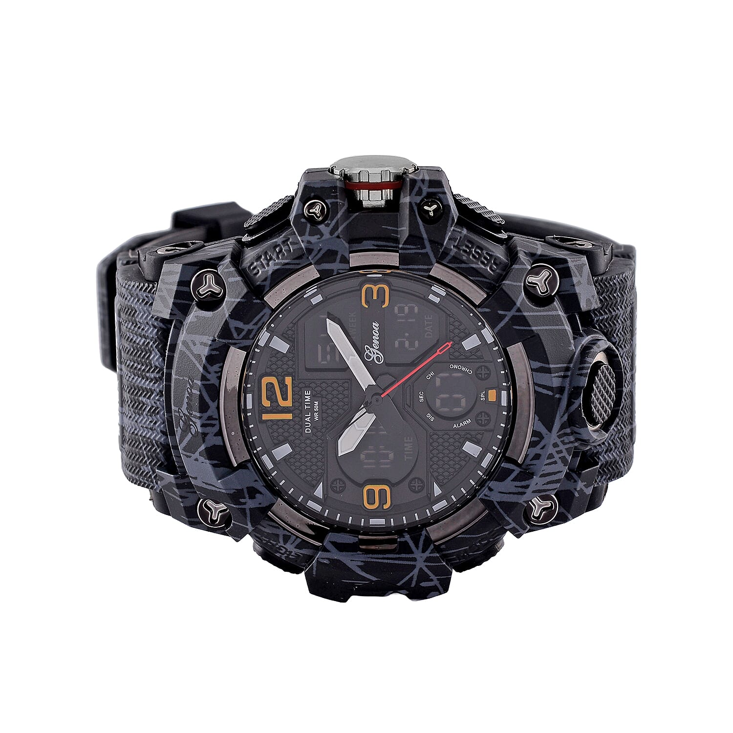 Genoa Japanese Movement Watch - Black & Grey