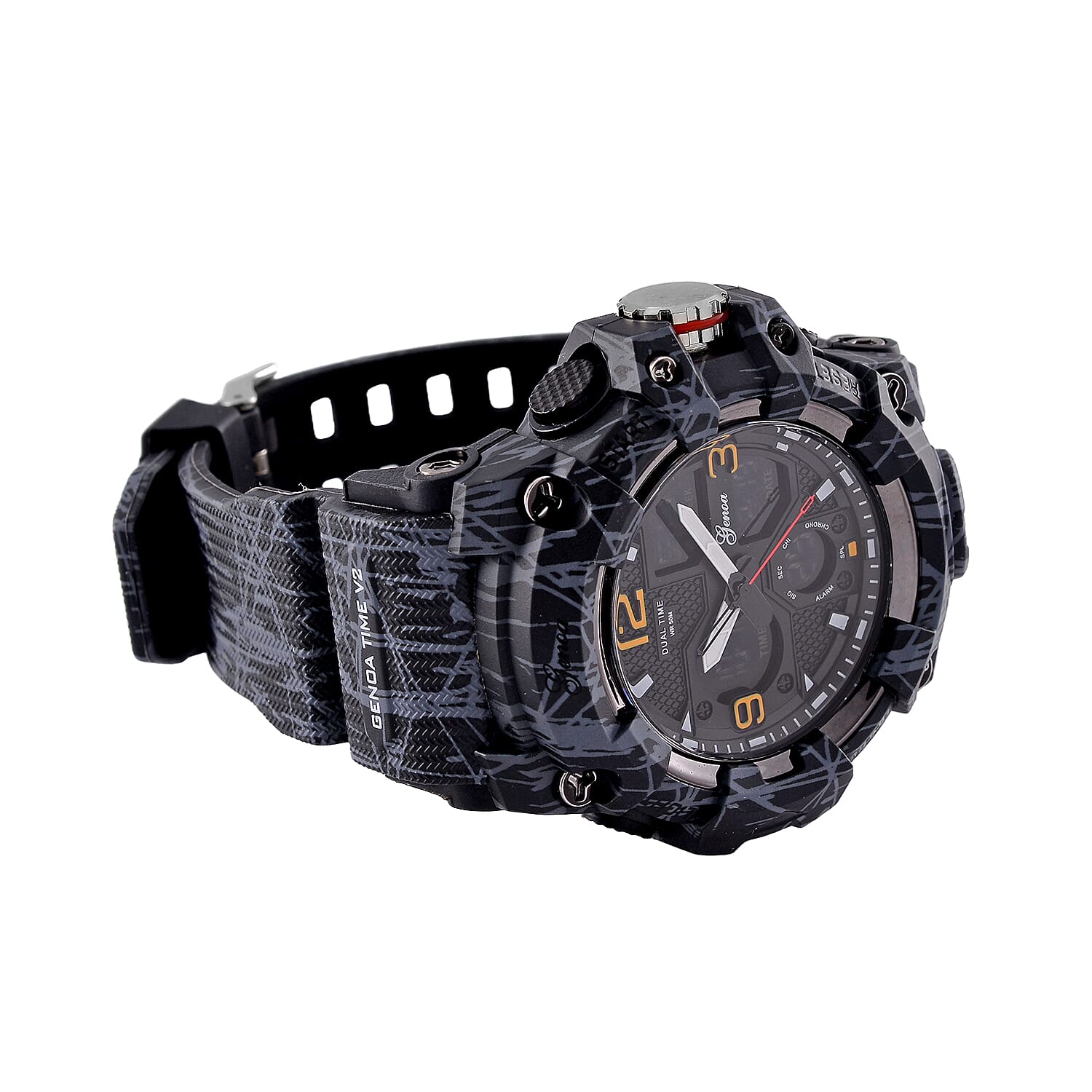 Genoa Japanese Movement Watch - Black & Grey