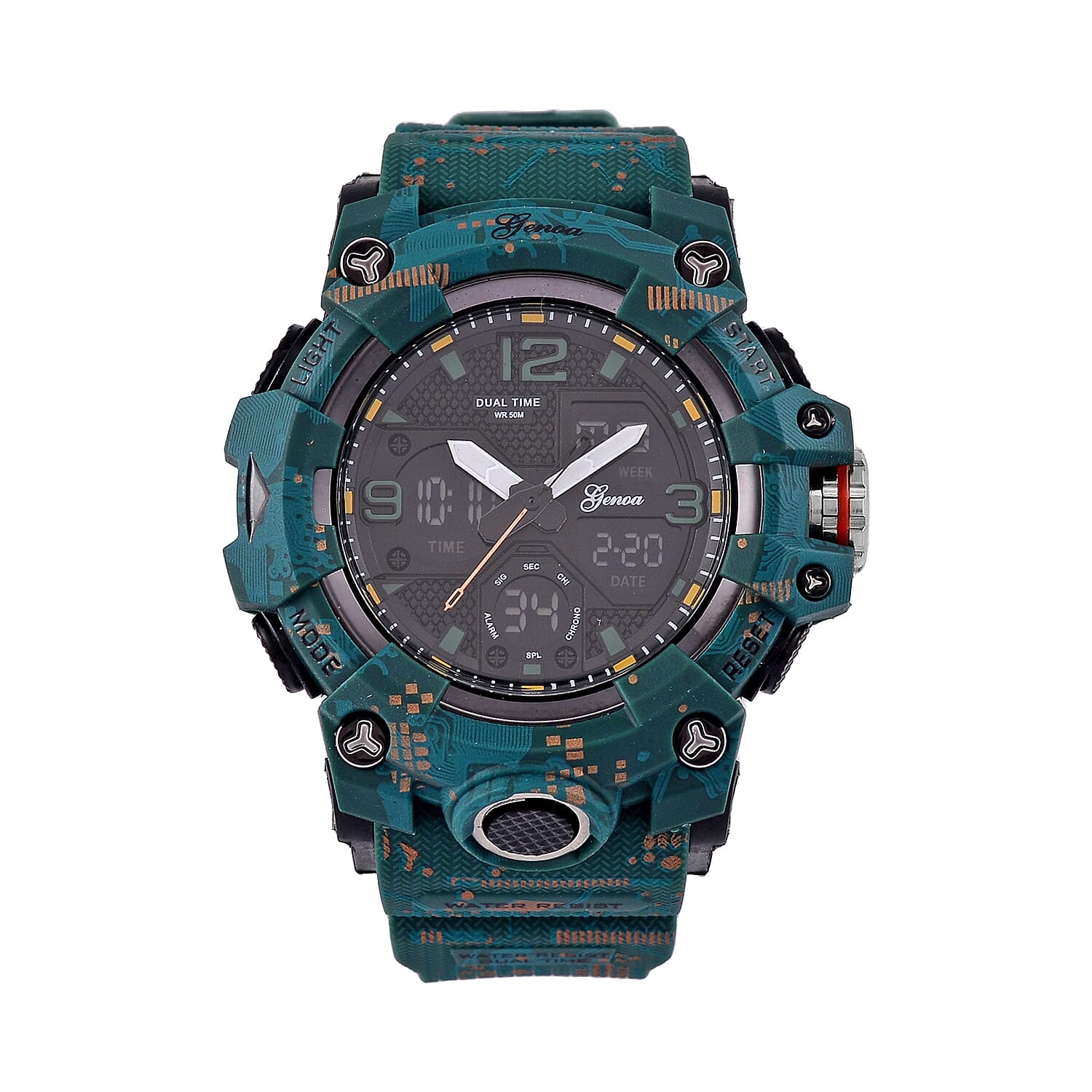 GENOA TIME V2 Japanese Men s Watch with Camouflage Strap