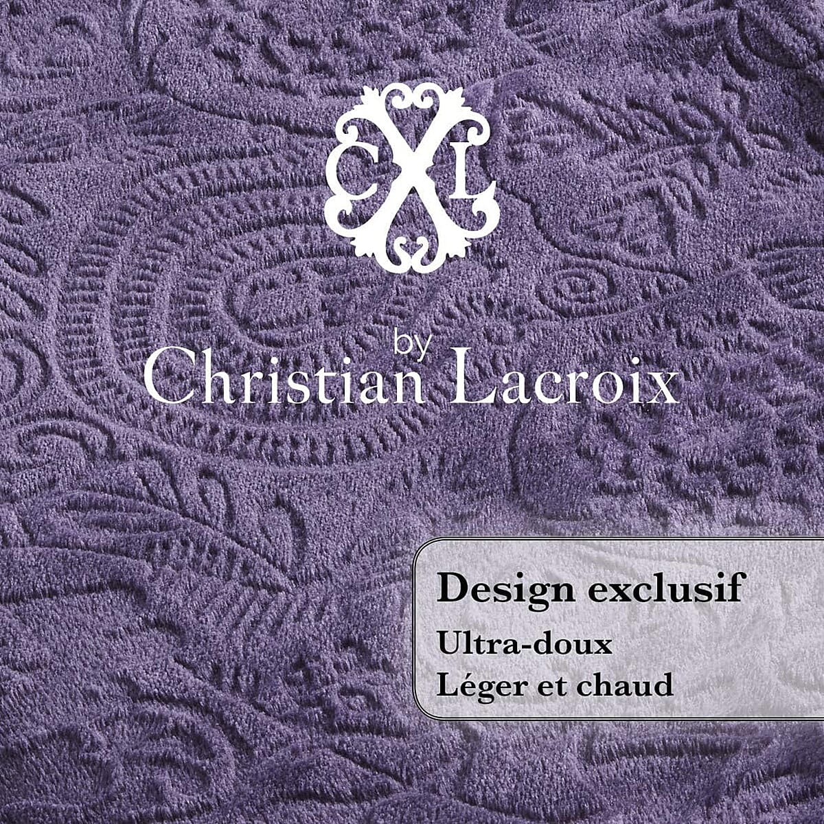 PROMECO - Christian Lacroix Throw Summer Blanket (Size 220x180 cm) - Plum