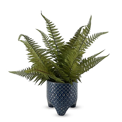 Fern Artificial Flower in ceramic pot ( 17 inches )