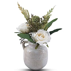 11.8 Inches Fall Rose in Ceramic Jug