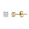 Luxuriant Diamond 1 Ct. Lab Grown Diamond Solitaire Stud Earrings in 14K Yellow Gold