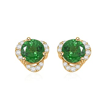 https://tjcuk.sirv.com/Products/78/1/7810265/14K-Yellow-Gold-AAA-Tsavorite-Garnet-White-Diamond-I2-Earring-1-29-ct-_7810265.jpg?w=342&h=342