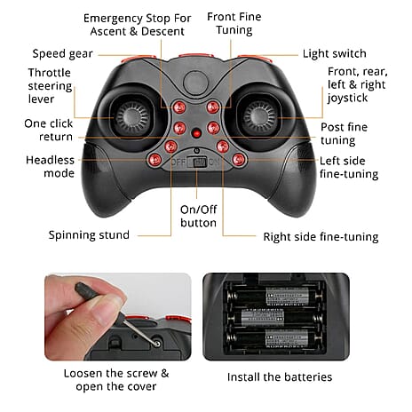 BK2 Advanced 2.4GHZ Remote Control Mini Quadcopter Drone - White