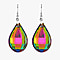 White Magic Colour Crystal Tear-Drop Earrings in Pure White Stainless Steel