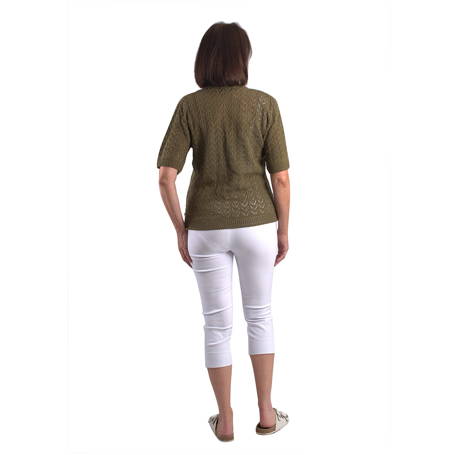 Pure and Natural Cotton Blend Summer Bolero (Size S-M) - Khaki