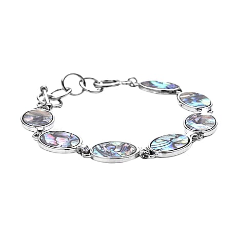 One Time Closeout Deal - Abalone Shell Link Bracelet (Size - 8-1.5 Ext.)