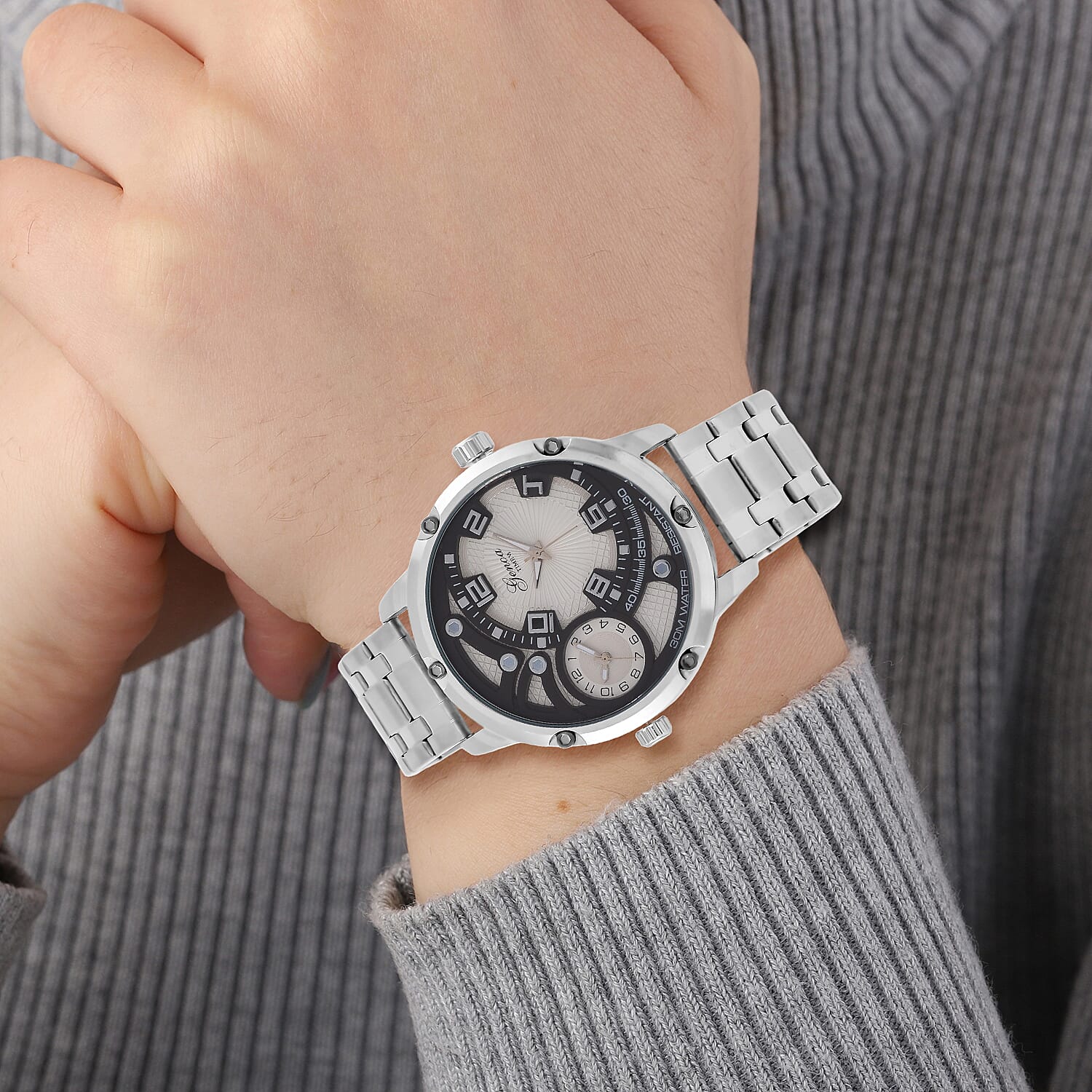 Designer Inspired - GENOA Japanese Movement Watch with Stainless Steel Band