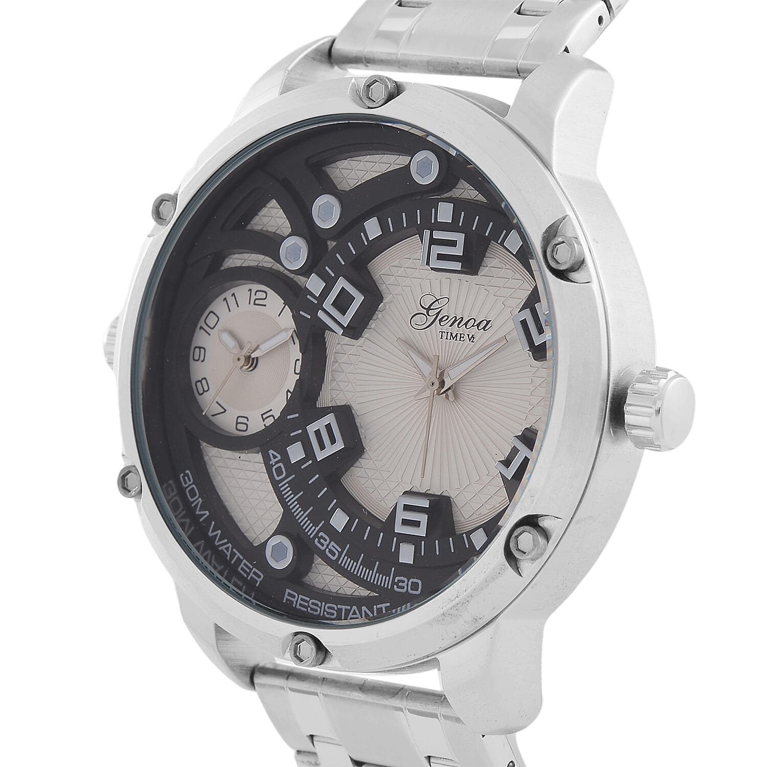 Designer Inspired - GENOA Japanese Movement Watch with Stainless Steel Band