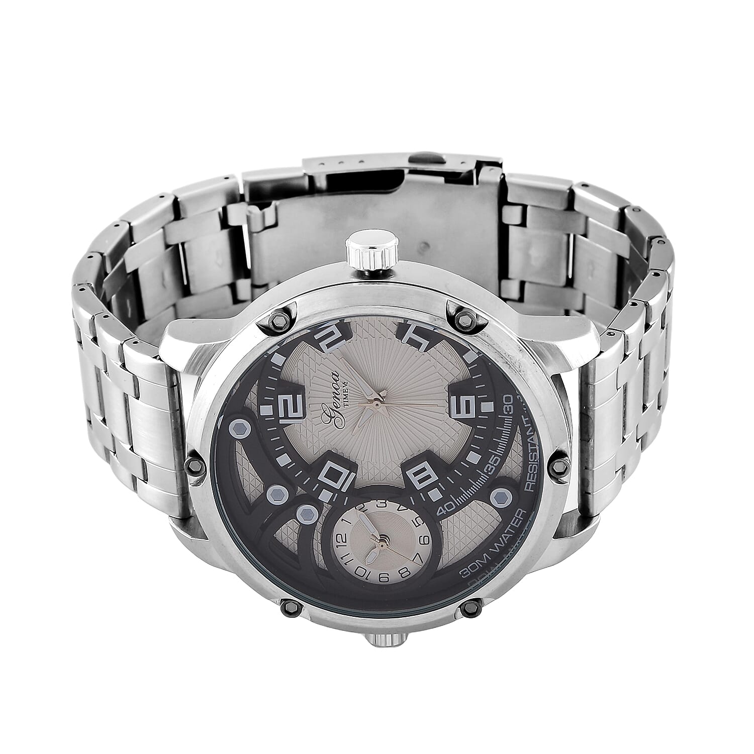 Designer Inspired - GENOA Japanese Movement Watch with Stainless Steel Band