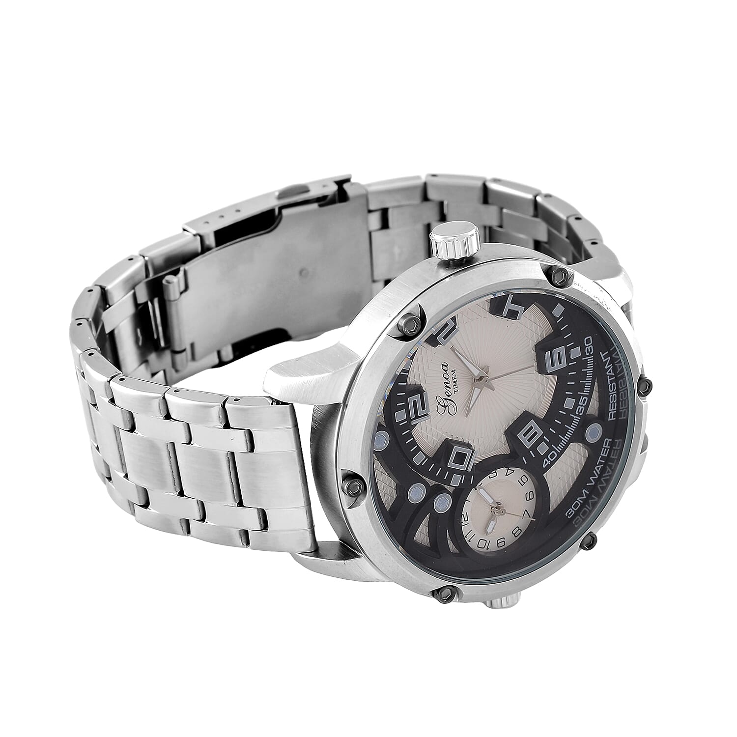 Designer Inspired - GENOA Japanese Movement Watch with Stainless Steel Band