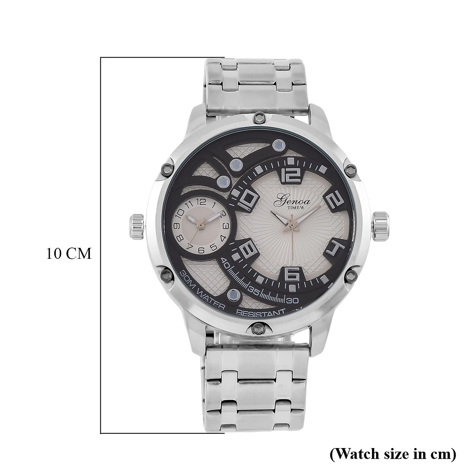 Designer Inspired - GENOA Japanese Movement Watch with Stainless Steel Band